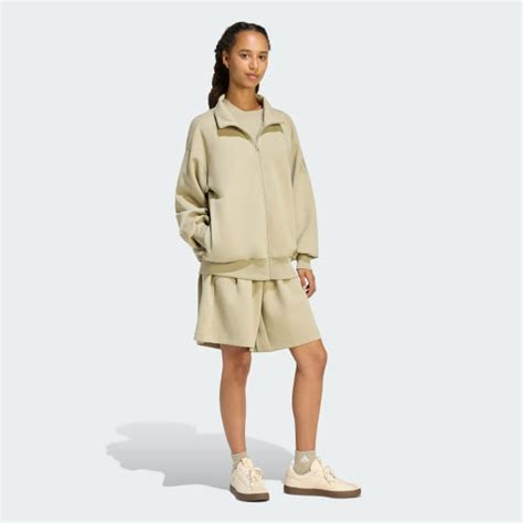 adidas Soft Lux Loose Full-Zip - Brown | Free Shipping with adiClub ...