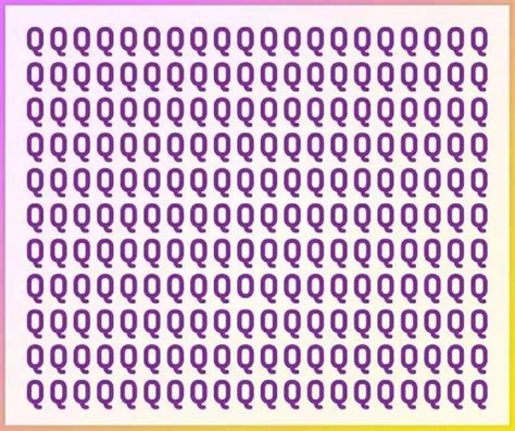 Optical illusion: Can you spot the hidden “O” among all the “Q”s?