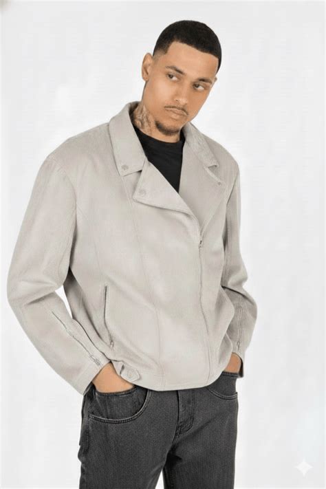 Liquor N Poker (LNP) | Rider Suede Biker Jacket in Stone – Liquor n Poker