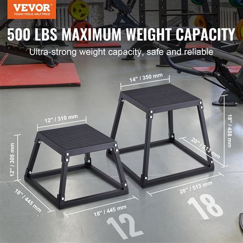 Plyometric Jump Box,12"Plyo Box,Steel Plyometric Platform&Jumping ...