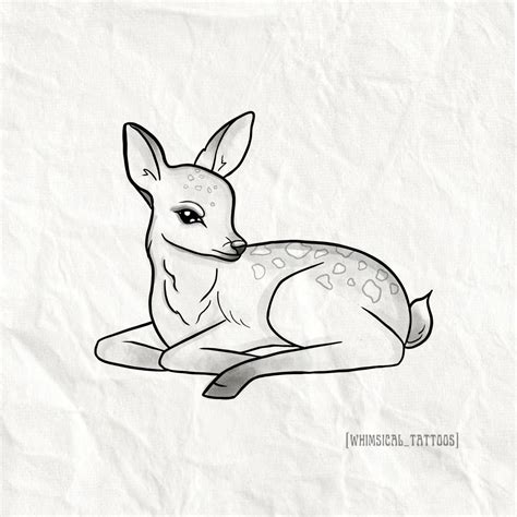 Deer sketch tattoo, Cute deer tattoo sketch, Minimalist deer tattoo ...
