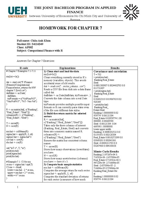 [AF002] Homework Solutions for Chapter 7 in Computational Finance with ...