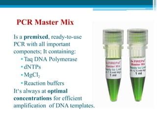 Lecture on PCR and how it works, PCR.PPTX