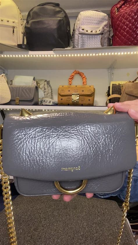 Code: Mine Songmont Songmont dark gray leather crossbody bag Market Pr ...