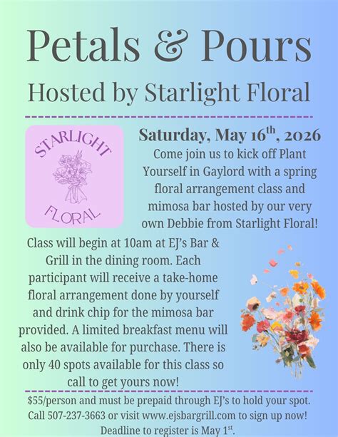 Petals & Pours, 450 Main Ave E, Gaylord, MN, United States, Minnesota ...