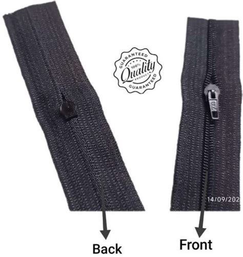 tdzipper black white pin lock 8" Black, White Nylon Open-ended Zipper ...