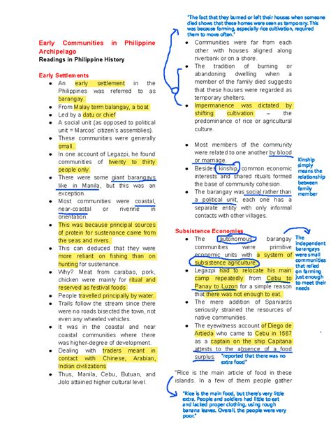 Early Communities and Subsistence Economies in the Philippines (GE ...