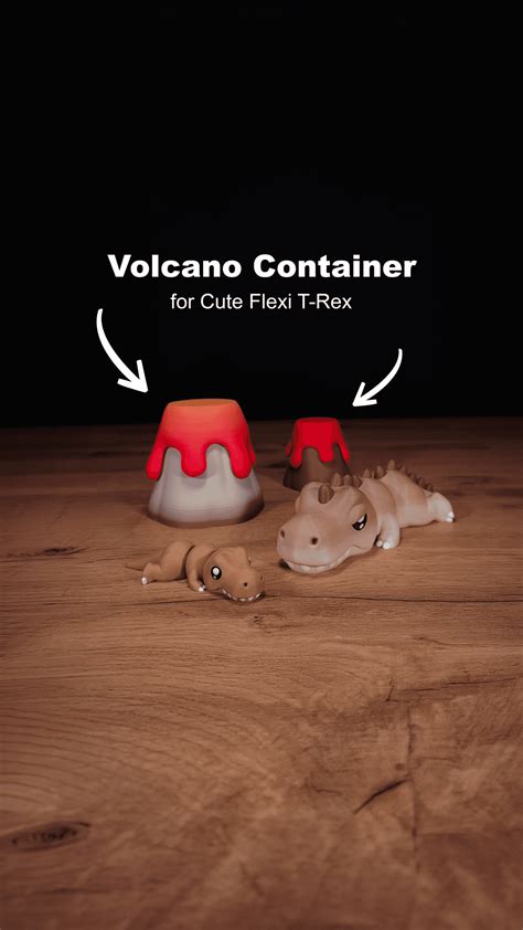 T-Rex Volcano Container - 3D model by Valeria Momo & Mattia on Thangs