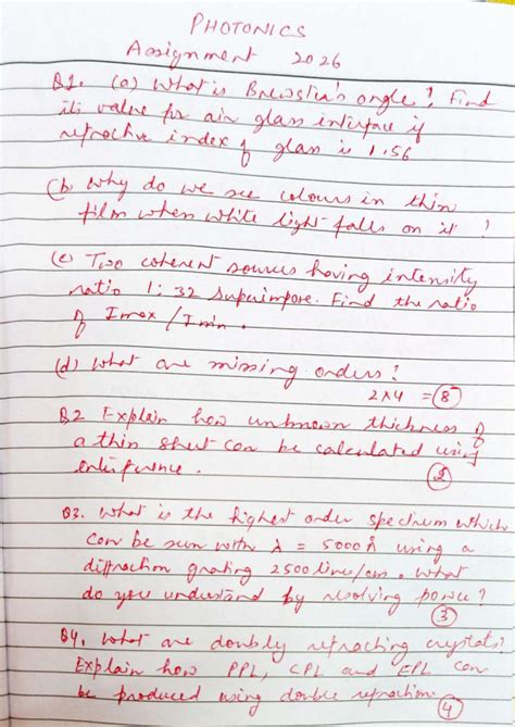 Photonics Assignment 2026: Key Concepts and Applications - Studocu