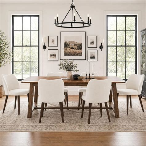 Amazon.com - COLAMY Dining Chairs Set of 6, Upholstered Fabric Kitchen ...