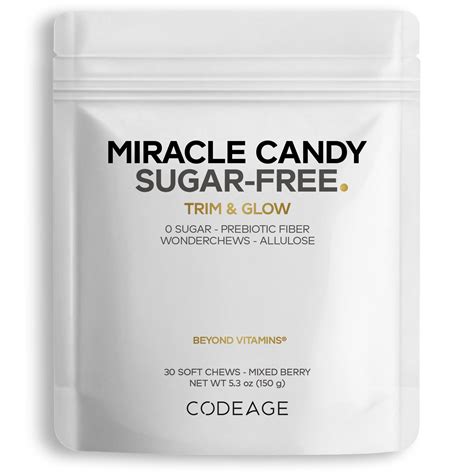 Codeage Miracle Candy Mixed Berry, 0g Sugar Low Calorie Soft Chews ...