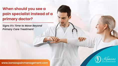 When to See a Pain Specialist vs Primary Doctor | Kansas