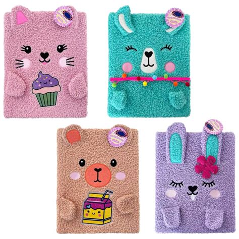 Fluffy Notebook - Bear | Kids Stationery | B&M