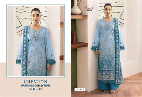 Shree Fabs Chevron Premium Collection Vol 15 Cotton Dress Material 8 ...