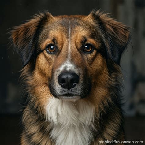 Man and Dog at a Table | Stable Diffusion Online