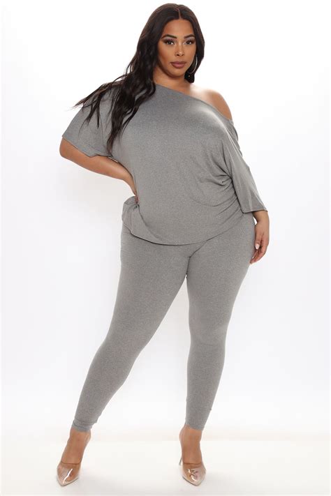 Don't Get This Twisted Short Sleeve Pant Set - Heather Grey | Fashion Nova