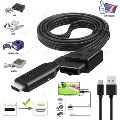 Für Nintendo Gamecube Super Nes/Snes N64 Zu Hdmi Konverter Adapter Ac ...
