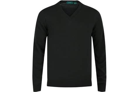 Slowear Zanone V-Neck Wool Blend Sweater Black Men's - US