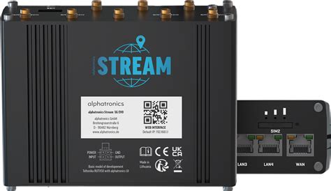 alphatronics Stream 5G Evo router set with outdoor antenna and dual SIM ...