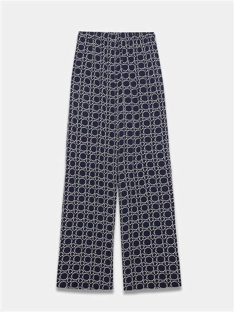 Buy Mint Velvet Blue Printed Wide Leg Trousers from Next India