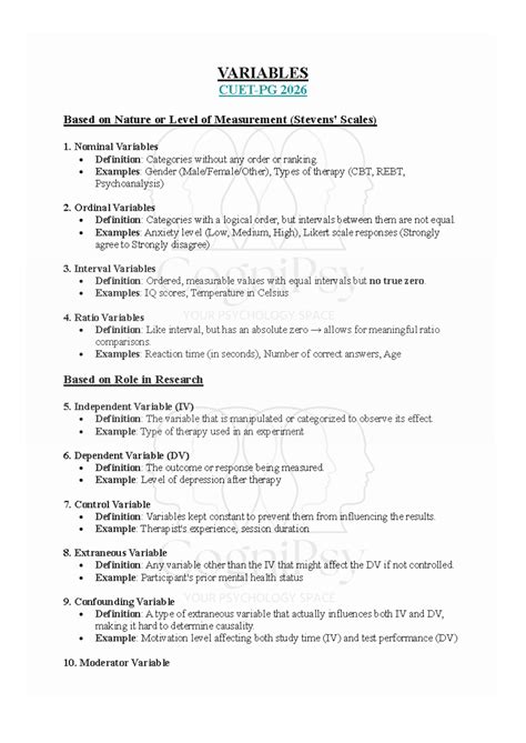 Understanding Variables: Types and Measurement Scales (2026) - Studocu