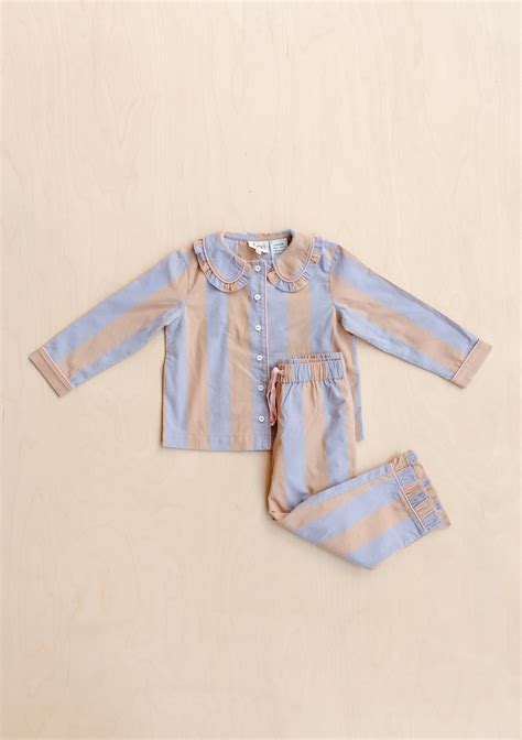 Cotton Kids Pyjamas in Orange Stripe – TBCo