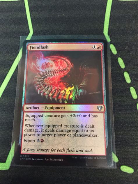 MTG Magic The Gathering Fiendlash Foil CMM Red Artifact Equipment ...