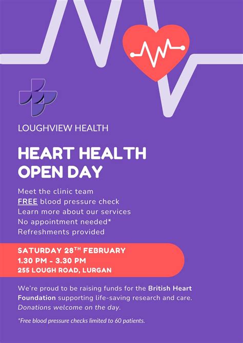 Heart Health Open Day ️, Loughview Health - Private GP , Craigavon, 28 ...