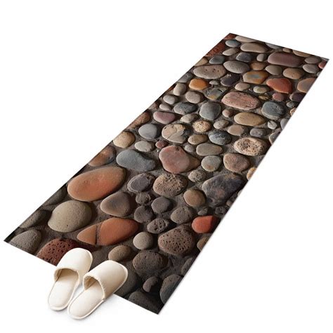 Area Rugs 2x6, Abstract Country Stones Non Slip Washable Rug Indoor ...