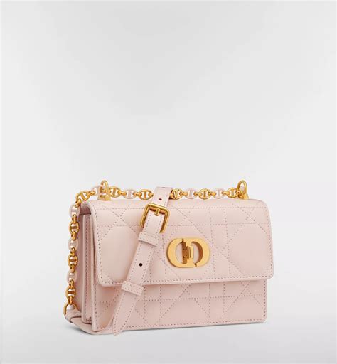 Miss Caro Mini Bag Powder Pink Macrocannage Lambskin | DIOR