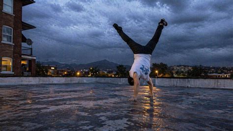 Dance scene combines classical music and breakdancing