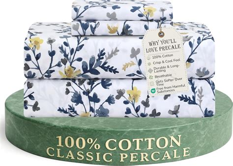 Amazon.com: Feather & Stitch Softest 100% Cotton Sheets, 300 Thread ...
