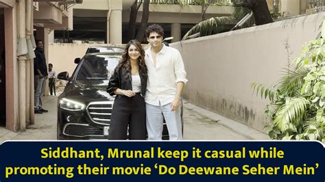 Siddhant, Mrunal keep it casual while promoting their movie 'Do Deewane ...