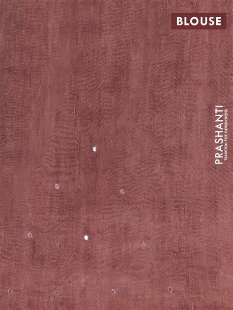 Semi linen saree pastel brown with allover madhubani prints & mirror w ...