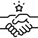 Hände schütteln icon Special Flat | Freepik