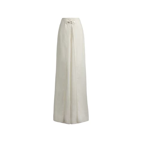 Buy Women Beige Imann Linen Wide-Leg Pant Online at The Collective ...