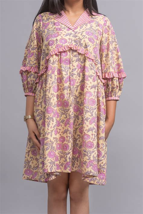 Summer Special Yellow Cotton Women's Outfits By Odhanon