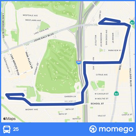 SamTrans 25 Bus Route Live Departures | Live Bus Times