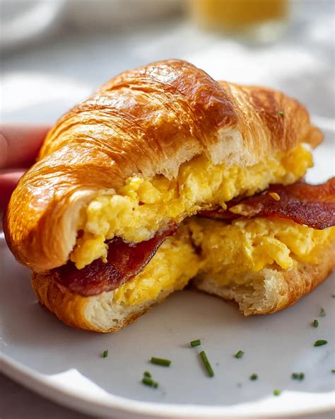 Beef Bacon Egg Cheese Croissant: Delicious Breakfast Delight ...
