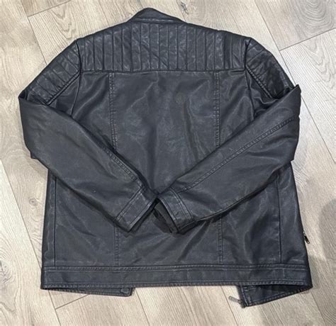 Black Leather Jacket Men’s size M With Fur Lining | eBay
