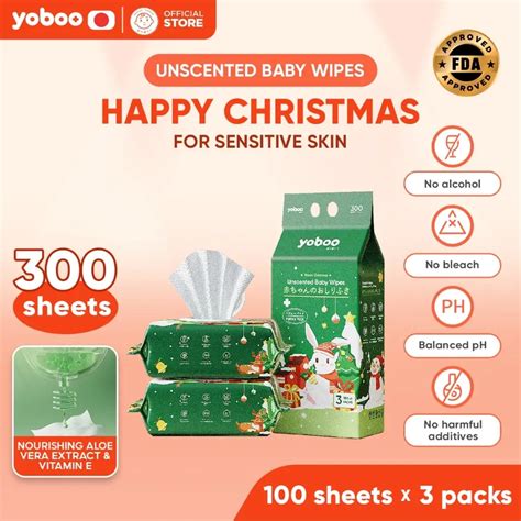 [BUY 1 GET 1 FREE] Yoboo Baby Unscented Wipes Family Bundle 300 Sheets ...