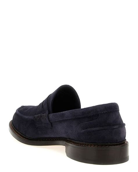 Tricker's Round Toe Loafers in Blue for Men | Lyst UK