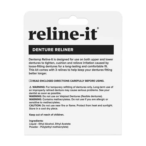 Trend Uva Dentemp Denture Reline Kit Value Pack - Advanced Formula ...