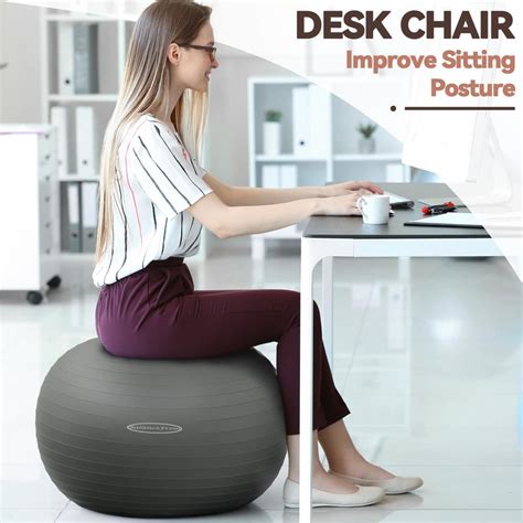 Retros Market Fitvids Anti-Burst Slip Resistant Exercise Ball with ...