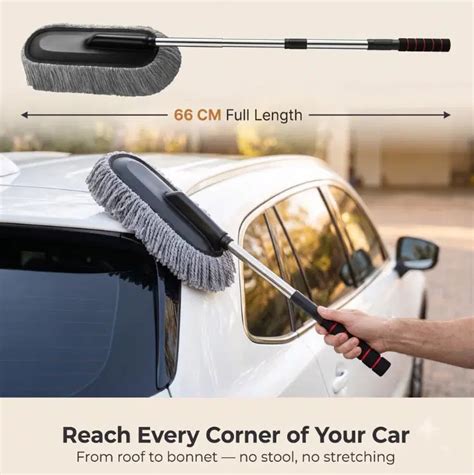 Microfiber Car Duster with Steel Extendable Handle (Pack of 1) – SHUDH LABH