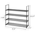 4 Tiers Shoe Rack Iron Pipe Shoe Shelf Simple Assembly Storage ...
