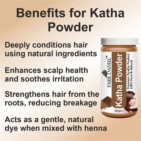 PARK DANIEL Katha Powder 100gms Natural Hair Care Powder For Healthy ...