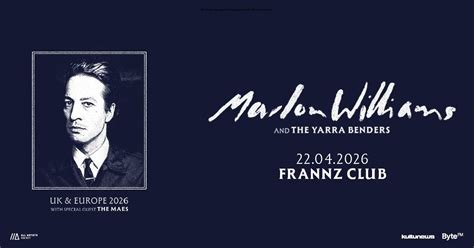 Marlon Williams /// UK & Europe 2026 /// Frannz Club Berlin, Frannz ...