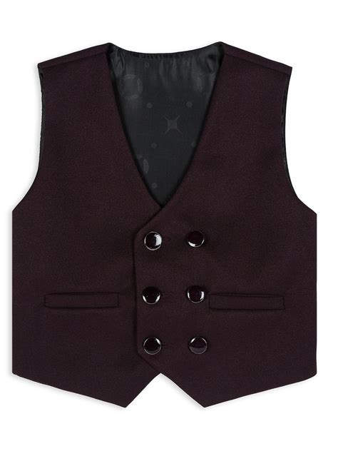 Boy's Wine Polycotton Solid Suit Set – Trendia