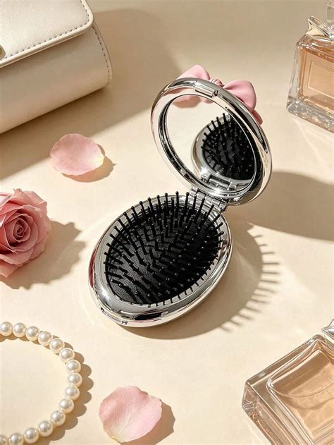 Escova de Cabelo Dobrável com Almofada de Ar e Espelho, Decoração de ...